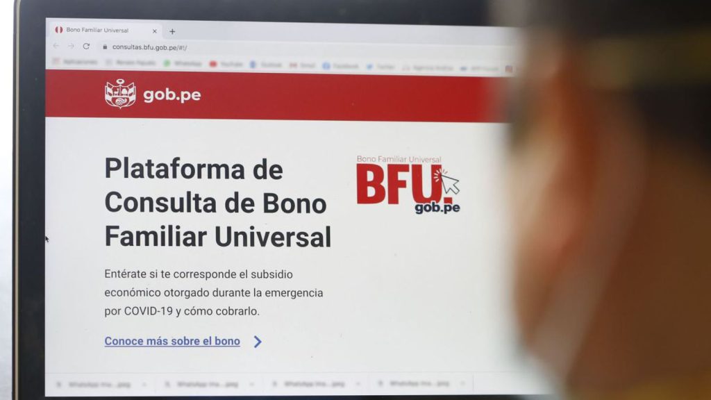 Link del Bono Familiar Universal beneficiarios